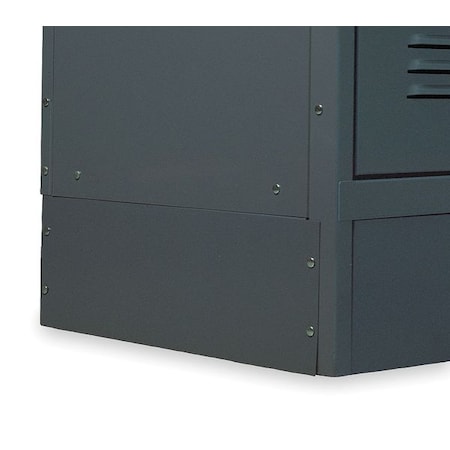Locker End Base, D 15 In, H 6 In, Gray MPN:4RZR8
