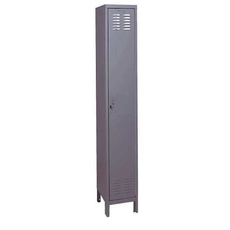 Wardrobe Locker, 12 in W, 15 in D, 78 in H, (1) Tier, (1) Wide, Dark Gray MPN:4VFF4