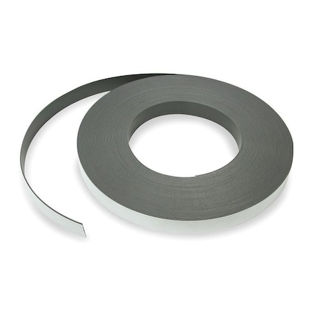 Magnetic Strip, 100 ft. L, 1 In W, Thickness: 0.06 in MPN:6XY45