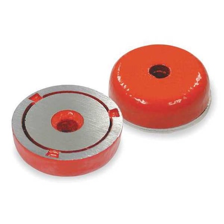 Alnico 5 Shallow Pot Magnet, 29 lb. Pull MPN:6XY97