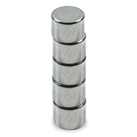 Disc Magnet, Neodymium, 2 lb. Pull, PK5 MPN:6YA13