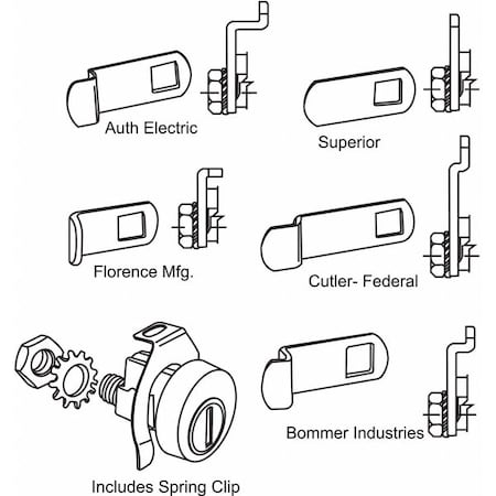 Lock Kit, For 4C Pedestal Mailboxes MPN:97-17