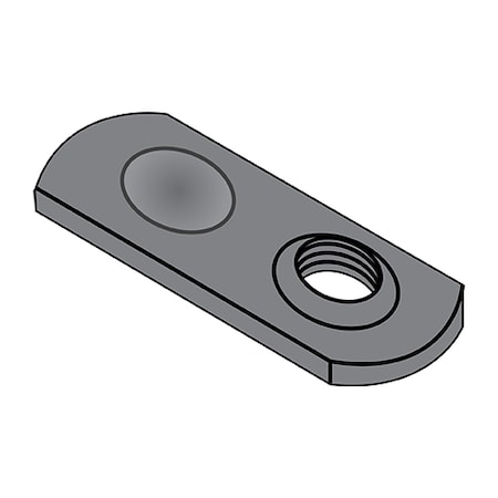Tab Weld Nut, #6-32, Steel, 0.39 in Wd, 0.734 in Lg, 0.097 in Ht, 1000 PK MPN:06NWS1T