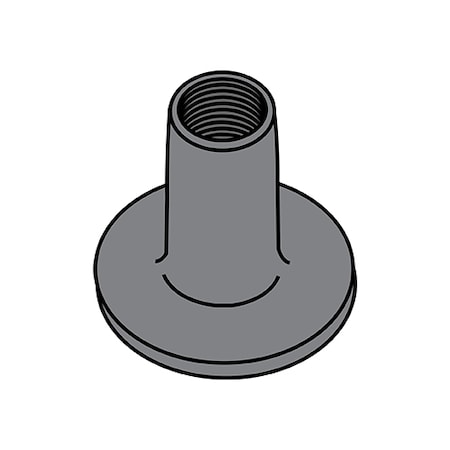Round Weld Nut, #8-32, Steel, 0.046 in Ht, 1000 PK MPN:0804NWR