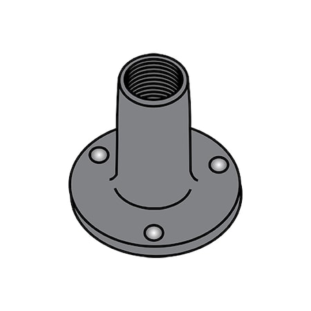 Round Weld Nut, #8-32, Steel, 0.046 in Ht, 1000 PK MPN:0804NWRP