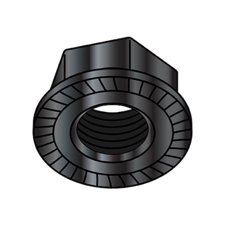 Lock Nut, #8-32, Steel, Case Hardened, Black Oxide, 0.13 in Ht, 5000 PK MPN:08NRB