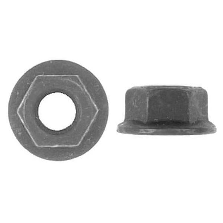 Flange Nut, M10-1.50, Steel, Not Graded, Phosphate, 21 mm Hex Wd, 11 mm Hex Ht, 25 PK MPN:1017PK