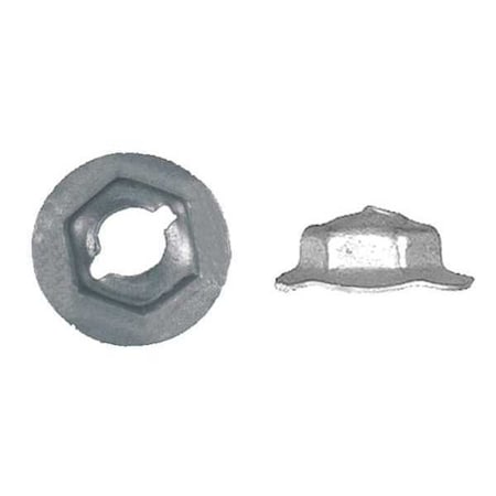 Cap Nut, M6.3, Steel, Zinc Plated, 7 mm H, 50 PK MPN:1042PK