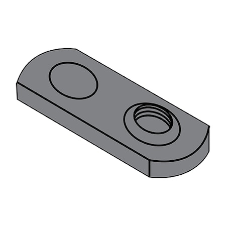 Tab Weld Nut, #10-32, Steel, 0.453 in Wd, 0.64 in Lg, 0.098 in Ht, 1000 PK MPN:11NWP1