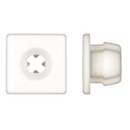 6.3 mm White Plastic License Plate Nuts, 50 pk. MPN:1228PK