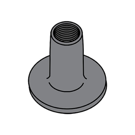 Round Weld Nut, 1/4