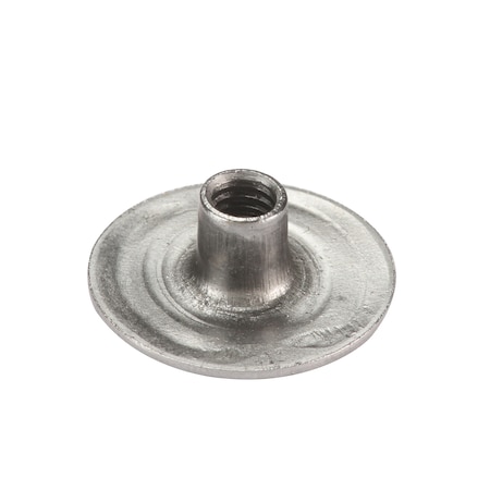 Round Weld Nut, #8-32, Steel, 1/32 in Ht, 100 PK MPN:1LAC3
