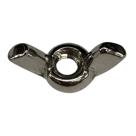 Wing Nut, #10-32, Stainless Steel, Plain, 0.469 in Ht, 0.91 in Max Wing Span, 25 PK MPN:1WY91