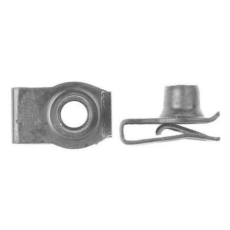 Spring Nut, M8-1.25, U Shape, Steel, Phosphate Finish, 25 PK MPN:5560PK
