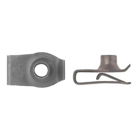 Spring Nut, M6-1.00, U Shape, Steel, Phosphate Finish, 25 PK MPN:5596PK