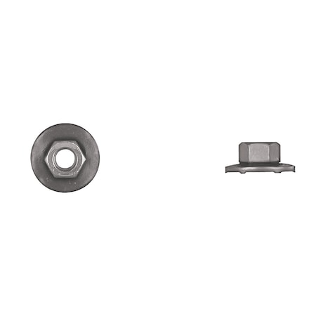 Flange Nut, M6-1.00, Steel, Not Graded, Black Phosphate, 9 mm Ht, 25 PK MPN:5915PK