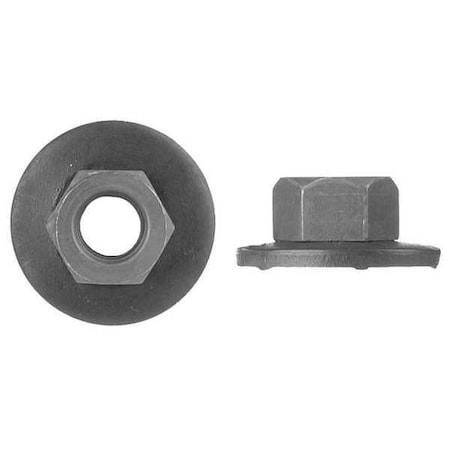 Flange Nut, M8-1.25, Steel, Not Graded, Phosphate, 10 mm Ht, 25 PK MPN:5916XPK