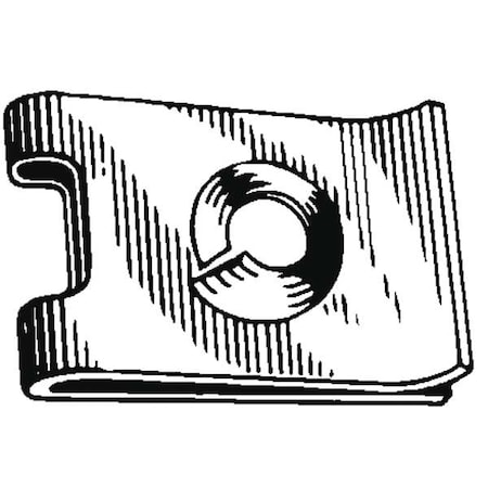 Spring Nut, M6.3, U Shape, Steel, Zinc Yellow Finish, 50 PK MPN:5MTZ2