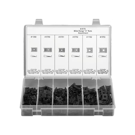 U Nut Asrt, Phosphate, Metal, 210PK MPN:8176