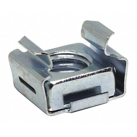 Spring Nut, #8-32, Square Shape, Steel, Not Graded, Zinc Plated Finish, 25 PK MPN:ADVD7931-832-3B