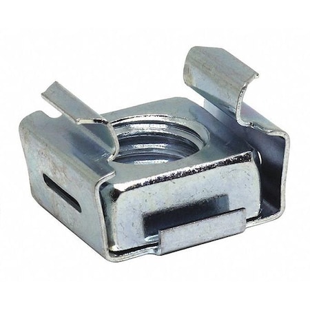 Spring Nut, No. 10-32, Square Shape, Steel, Not Graded, Zinc Plated Finish, 25 PK MPN:ADVD7941-1032-3B