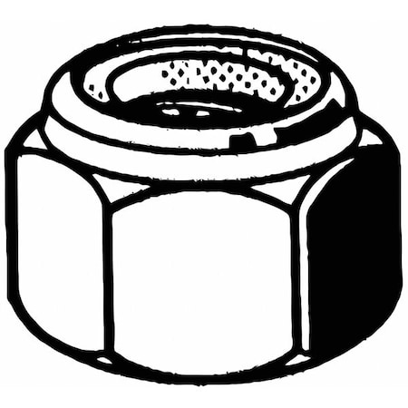 Nylon Insert Lock Nut, M42-4.50, Steel, Class 5, Zinc Plated, 42 mm Ht, 14 PK MPN:L12300.420.0001