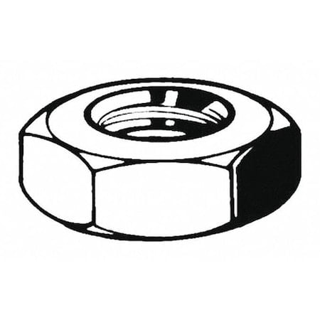 Thin Hex Nut, M18-1.00, Steel, Class 4, Zinc Plated, 9 mm Ht, 25 PK MPN:M11380.180.0100