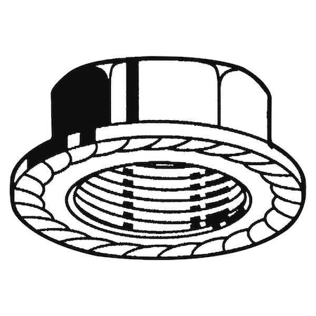 Serrated Lock Nut, M5-0.80, Steel, Class 8, Zinc Plated, 5 mm Ht, 100 PK MPN:M11610.050.0001