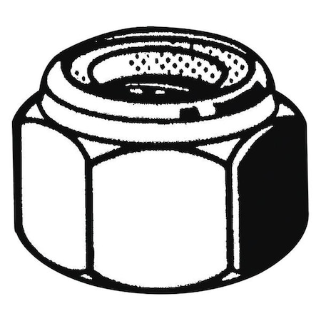 Nylon Insert Lock Nut, M10-1.00, Steel, Class 5, Zinc Plated, 10 mm Ht, 100 PK MPN:M12320.100.0100
