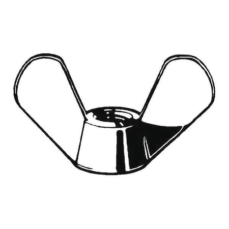Wing Nut, M14-2.00, Steel, Zinc Plated, 37.50 mm Ht, 73 mm Max Wing Span, 25 PK MPN:M16270.140.0001