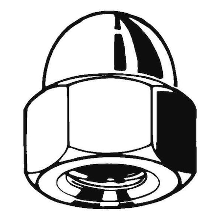 High Crown Cap Nut, M12-1.75, Steel, Zinc Plated, 22 mm H, 50 PK MPN:M16510.120.0001