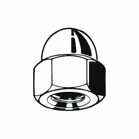 High Crown Cap Nut, M16-2.00, 18-8 Stainless Steel, Plain, 28 mm H, 10 PK MPN:M51400.160.0001