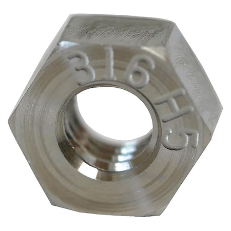 Hex Nut, #8-32, 316 Stainless Steel, Not Graded, Plain, 1/8 in Ht MPN:NUT93008C