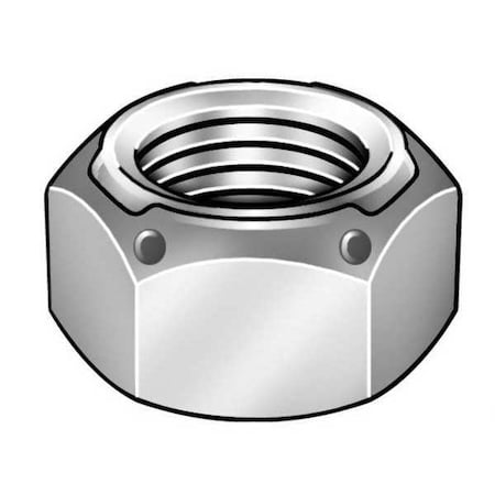 Top Lock Distorted Thread Lock Nut, 1/4