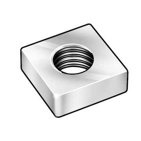 No 8-32 Steel Zinc Plated Finish Machine Screw Square Nut, 100 PK MPN:SQMSNI20-80-100BX