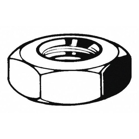 Heavy Hex Nut, 1 in-8, Steel, Grade A, Plain, 39/64 in Ht, 5 Pk MPN:U11390.100.0001