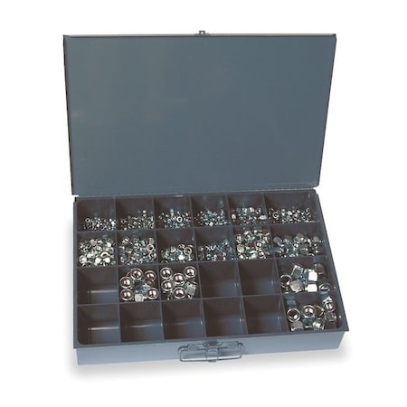 Zinc Plated Finish Steel Nylon Insert Hex Lock Nut Assortment, 1090 pc. MPN:WWG16G2NYLGR