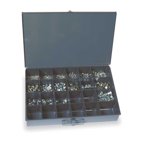 Zinc Plated Finish Steel Nylon Insert Hex Locknut Assortment, 930 pc. MPN:WWG16METLNGR