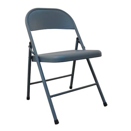 Folding Chair, Steel, Blue, 300 lb. MPN:13V424