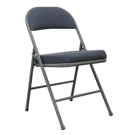 Folding Chair, Blue/Gray, 300 lb. MPN:13V427
