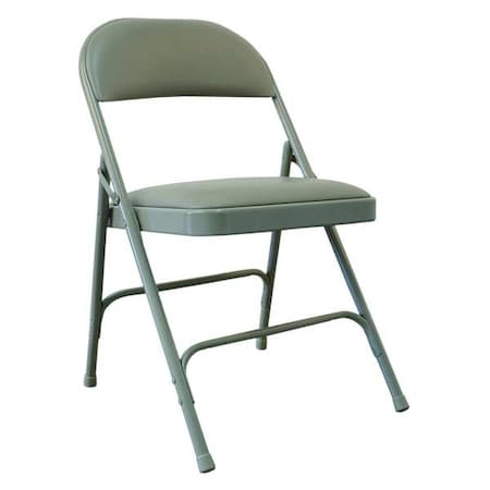 Steel Chair with Vinyl Padded, Beige MPN:2W158