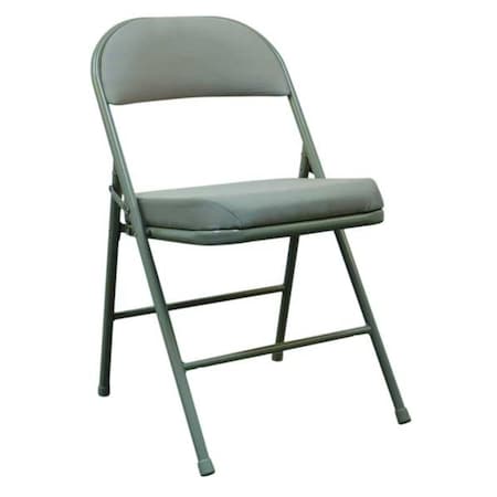 Steel Chair with Fabric Seat/Back, Beige MPN:2W957