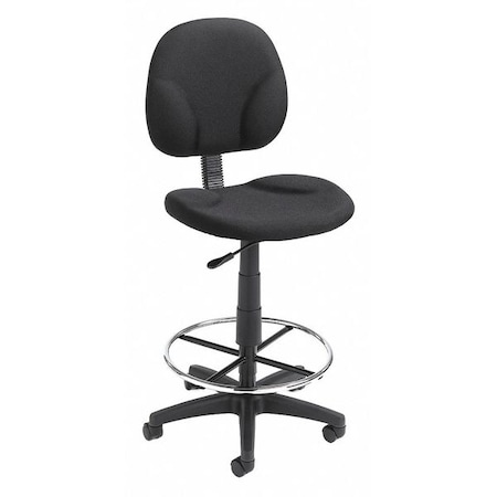 Fabric Drafting Chair, 31 1/2-, No Arm, Black MPN:452R15