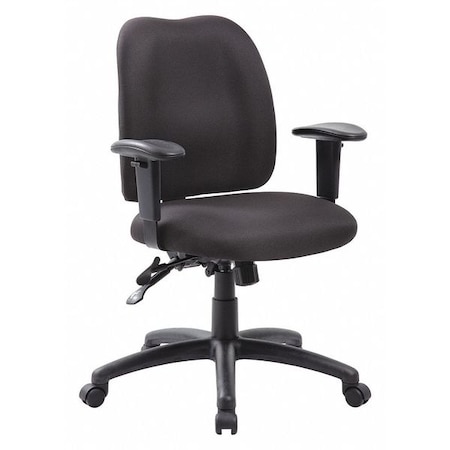 Fabric Task Chair, 22 1/2-, Adjustable, Black MPN:452R21