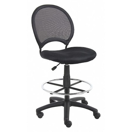 Mesh Drafting Chair, 29-, No Arm, Black MPN:452R23