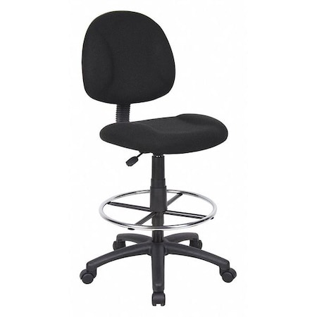 Fabric Drafting Chair, 30 1/2-, No Arm, Black MPN:453A09