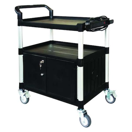 Media Cart with Cabinet, 37 3/16