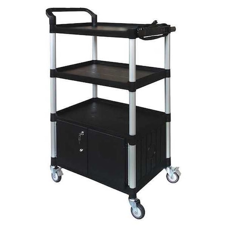Media Cart with Cabinet, 52 3/4