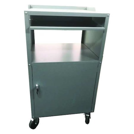 Mobile Computer Cabinet, Gray, PC, Steel MPN:462D21