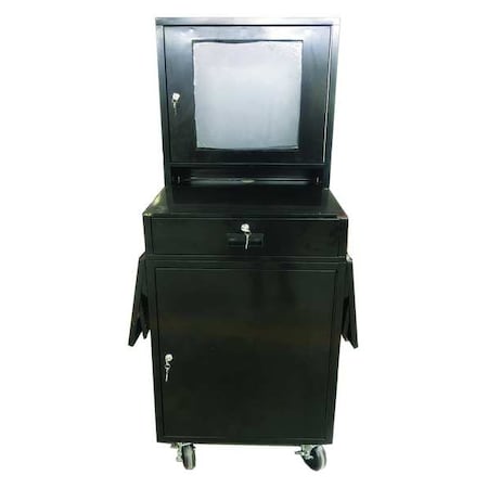 MblCompCab, 1Shlv, Blk, 62.75